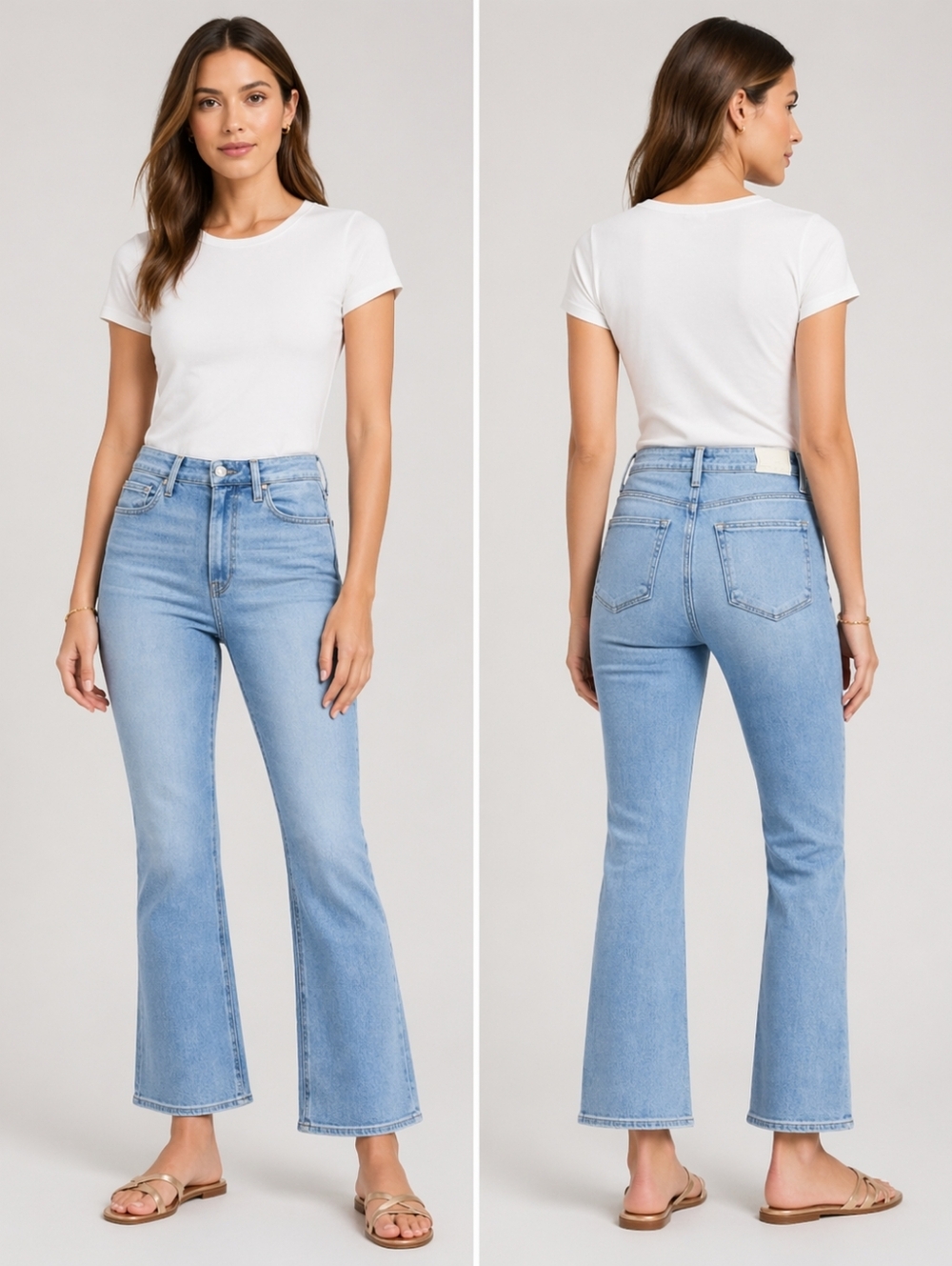 PAIGE Claudine Light Blue Flare Jeans